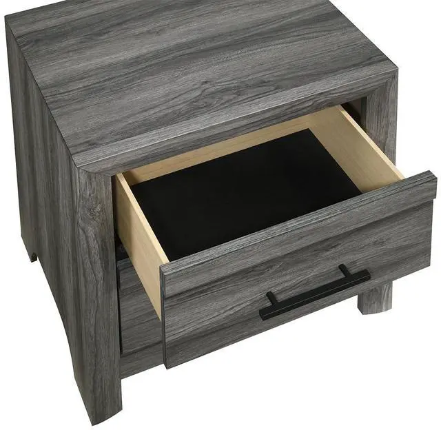 Alt view image 5 of 5 - Denver Modern Style 2-Drawer Night stand Made with Wood in Gray  same as G150108547  (NJ inventory)