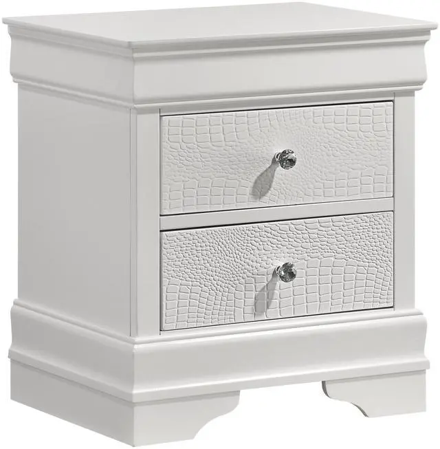 Alt view image 3 of 5 - Blaze Modern Style 2-Drawer Night stand Made with Wood in White  same as B009P286632 (CA inventory)