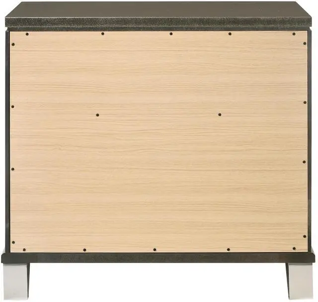 Alt view image 5 of 6 - Skylar Dark Champagne Finish Nightstand