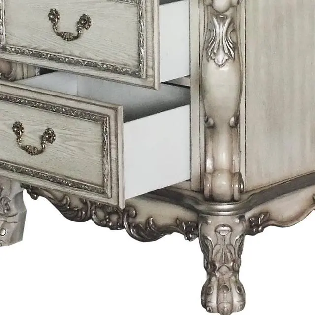 Alt view image 5 of 7 - Dresden Vintage Bone White Finish Nightstand