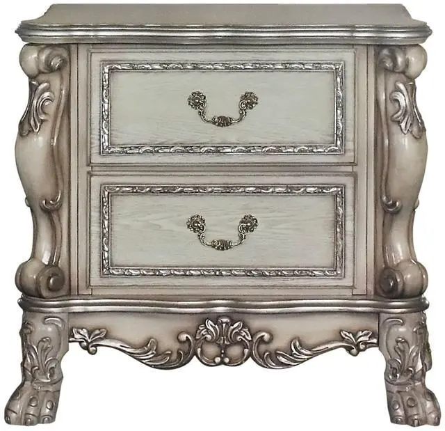Alt view image 4 of 7 - Dresden Vintage Bone White Finish Nightstand
