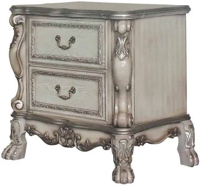Alt view image 3 of 7 - Dresden Vintage Bone White Finish Nightstand