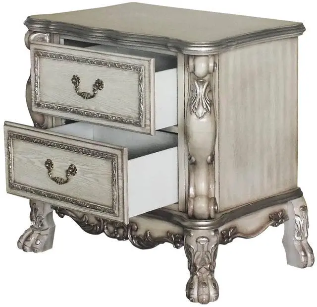 Alt view image 7 of 7 - Dresden Vintage Bone White Finish Nightstand