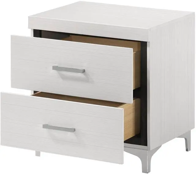 Alt view image 4 of 7 - Casilda White Finish Nightstand