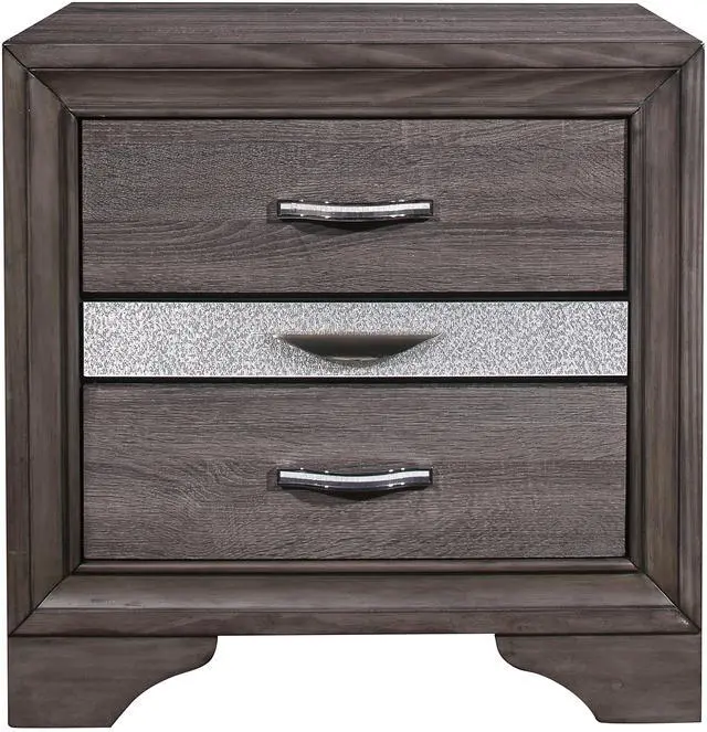 Main image of RYDER SPARKLE GREY NIGHTSTAND