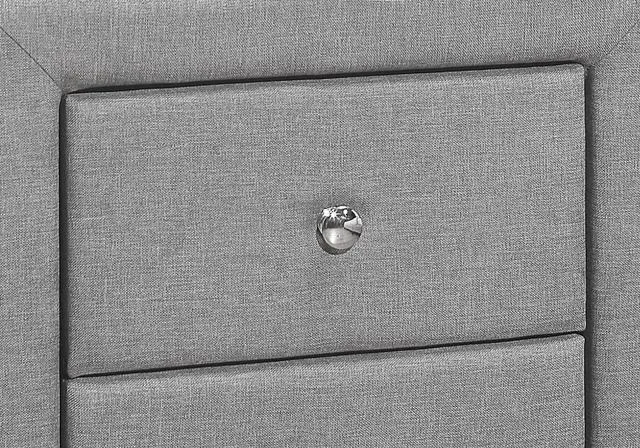 Alt view image 2 of 7 - Nightstand, Nightstand, End, Side, Lamp, Storage Drawer, Bedroom, Upholstered, Grey Linen Look, Transitional