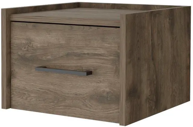 Alt view image 2 of 7 - Dark Brown Wall-Mounted Floating Nightstand