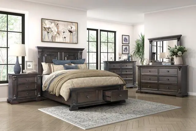 Alt view image 5 of 6 - Elegant Design 3-Drawers Nightstand Traditional Vintage Bedroom Furniture 1pc Espresso Finish
