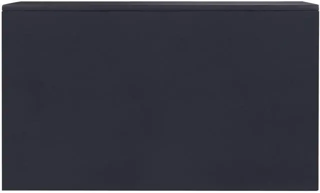 Alt view image 7 of 7 - Modern Bedroom Nightstand of Two Drawers Beveled Acrylic Trim Wooden Furniture 1pc, Midnight Blue Finish
