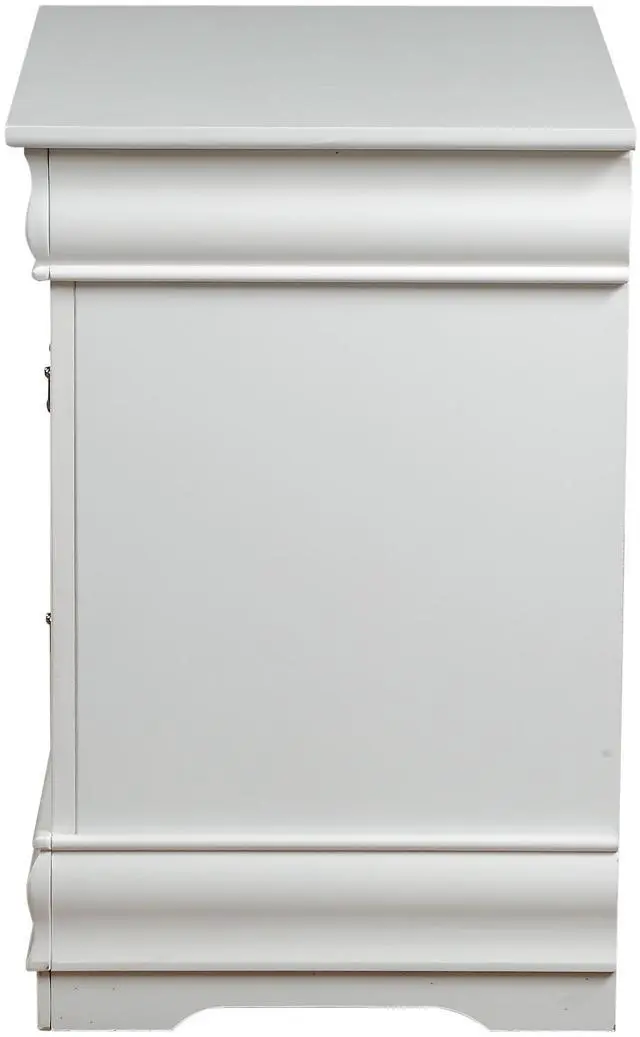 Alt view image 4 of 7 - Louis Philippe White Finish Nightstand