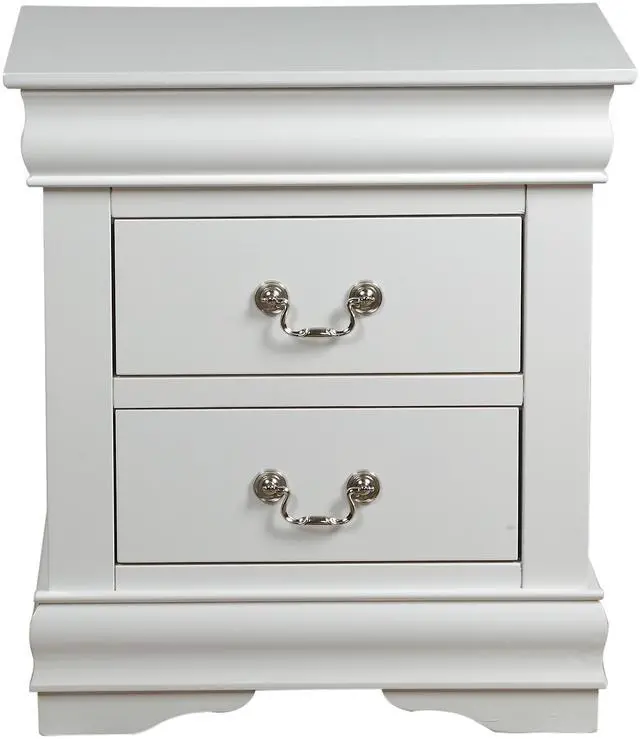 Alt view image 6 of 7 - Louis Philippe White Finish Nightstand