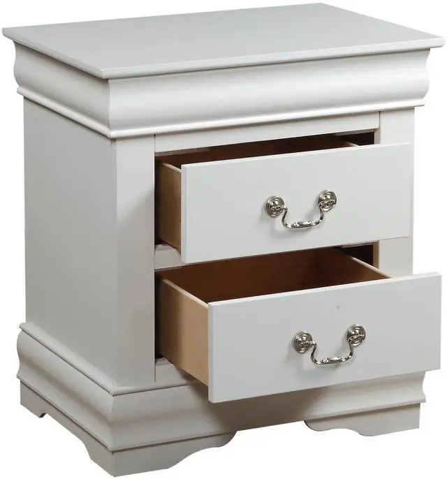 Alt view image 7 of 7 - Louis Philippe White Finish Nightstand