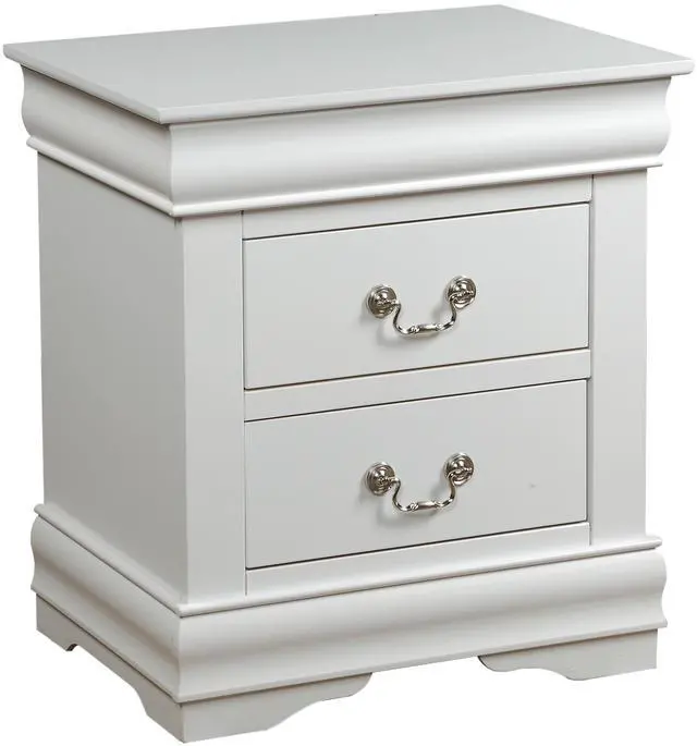 Alt view image 5 of 7 - Louis Philippe White Finish Nightstand