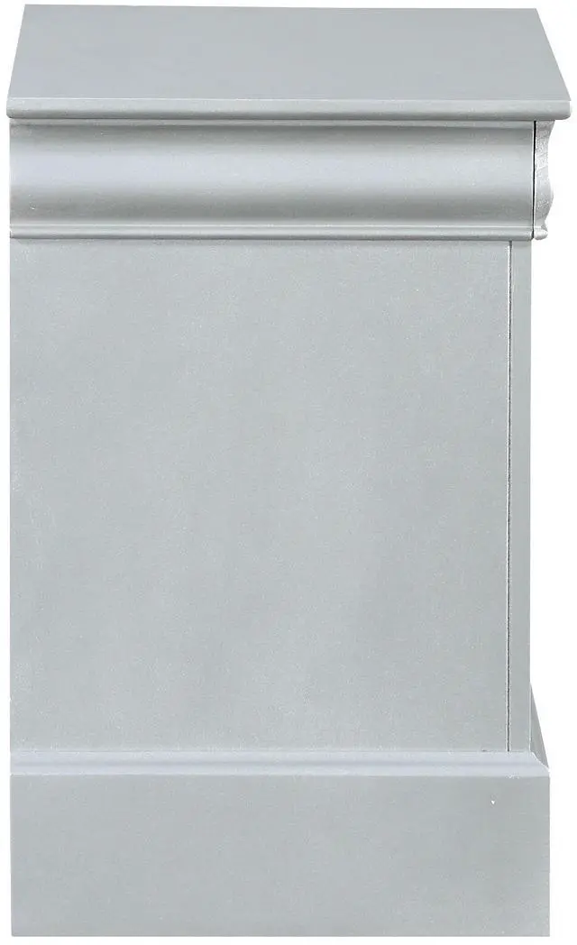 Alt view image 7 of 7 - Louis Philippe Platinum Finish Nightstand