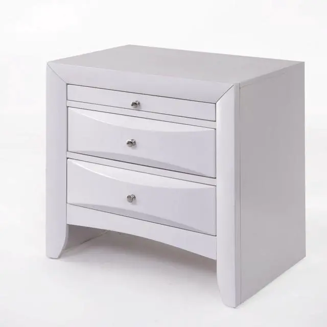 Alt view image 5 of 5 - Ireland White Finish Nightstand