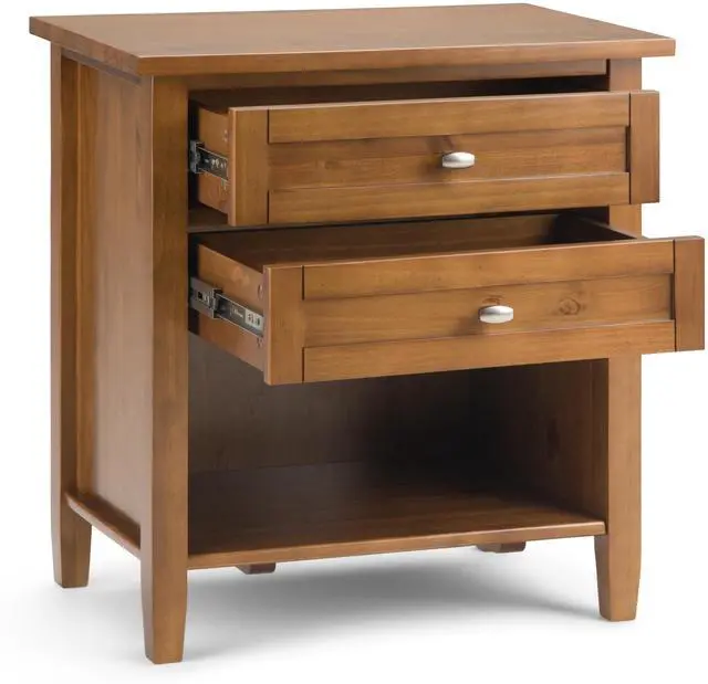 Alt view image 7 of 7 - Warm Shaker - Bedside Table - Light Golden Brown