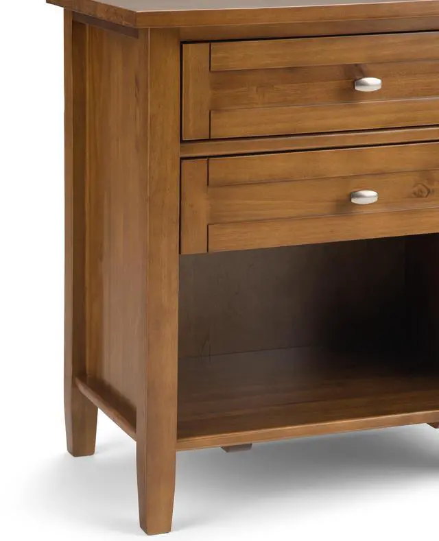 Alt view image 5 of 7 - Warm Shaker - Bedside Table - Light Golden Brown