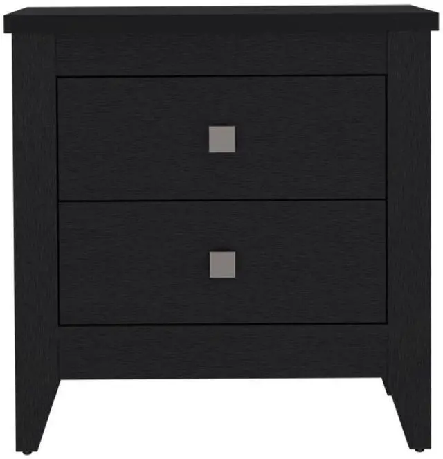 Alt view image 5 of 7 - Nightstand More, Two Shelves, Four Legs, Black Wengue Finish