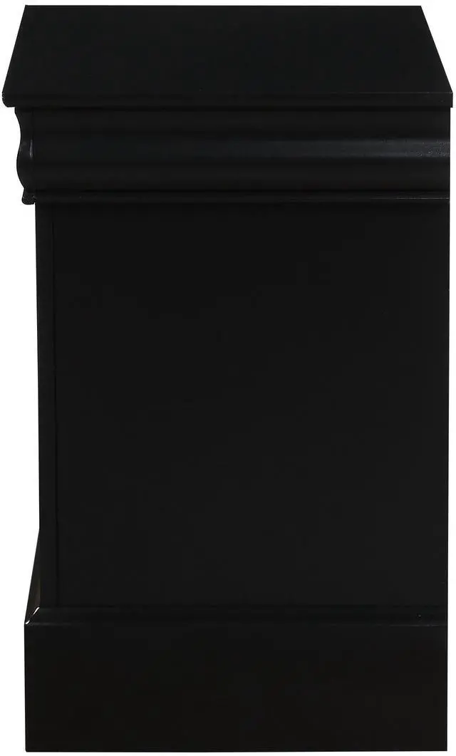 Alt view image 6 of 6 - Louis Black Finish Philippe III Nightstand