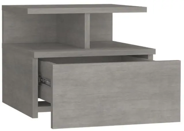 Alt view image 2 of 7 - Nightstand Floating Flopini, Bedroom, Concrete Gray