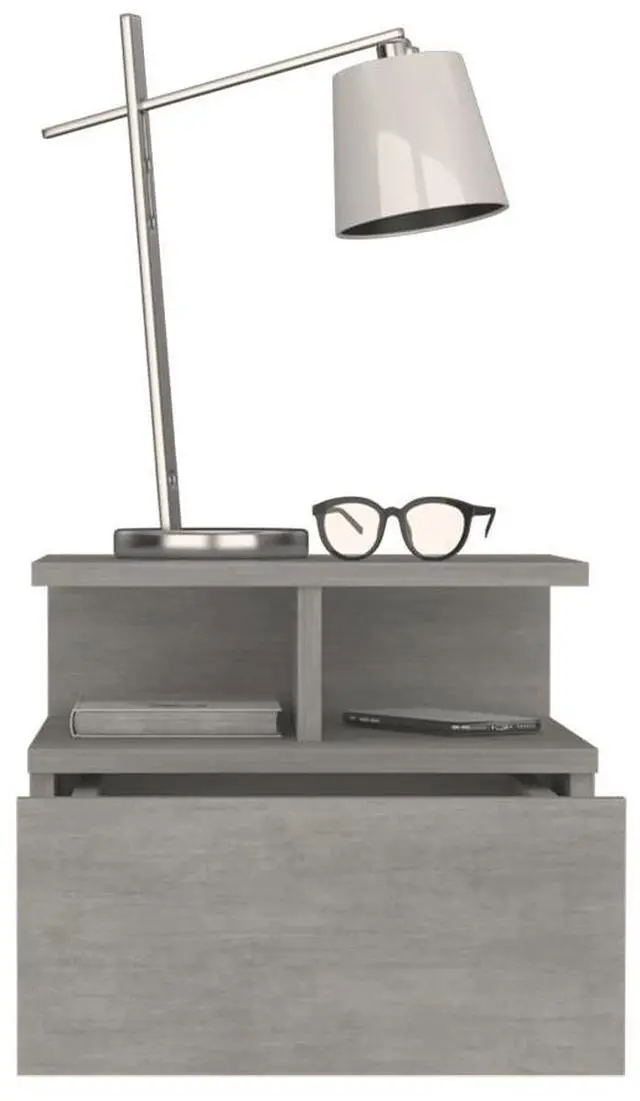 Alt view image 4 of 7 - Nightstand Floating Flopini, Bedroom, Concrete Gray