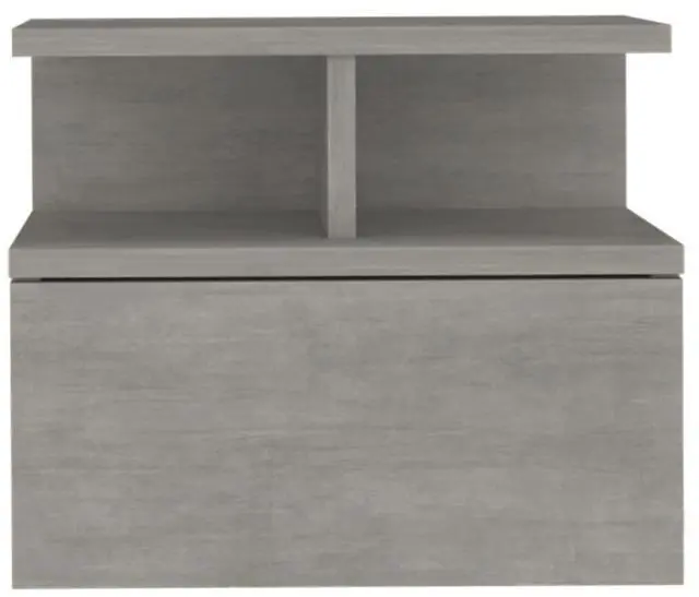 Main image of Nightstand Floating Flopini, Bedroom, Concrete Gray