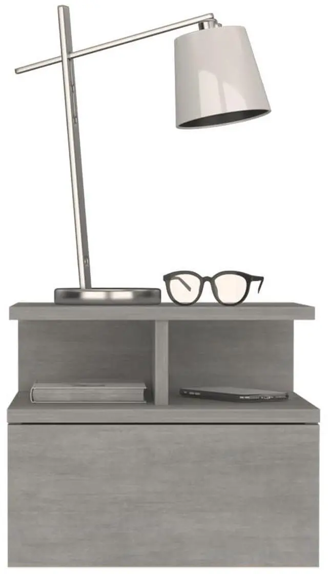 Alt view image 7 of 7 - Nightstand Floating Flopini, Bedroom, Concrete Gray
