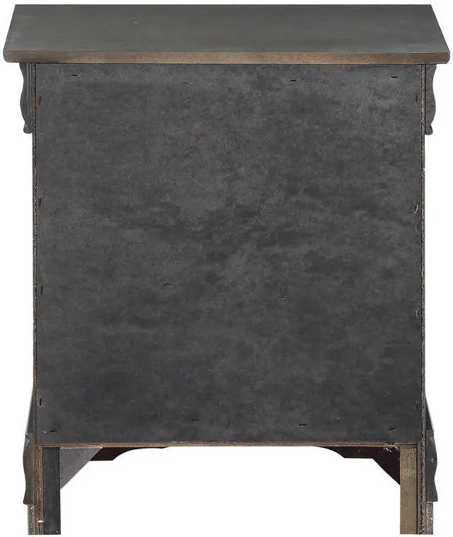 Alt view image 5 of 7 - Dark Grey 2-Drawer Nightstand