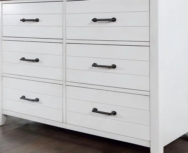 Alt view image 6 of 7 - White Color Nightstand Bedroom 1pc Nightstand Solid wood Black Appliance Pull 2-Drawers bedside Table Gray Top, Two Tone Finish