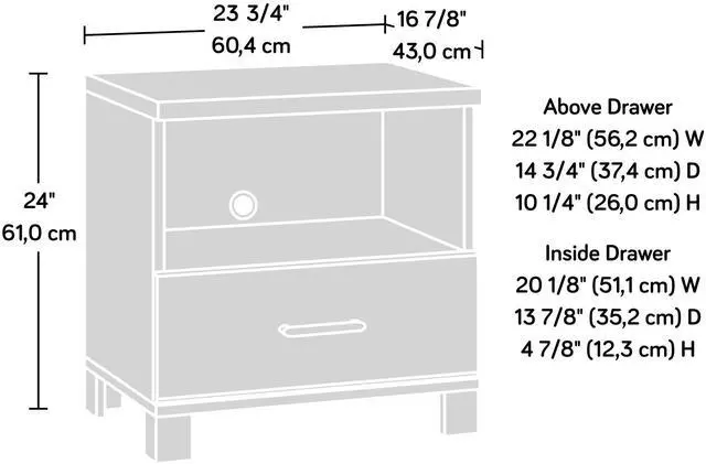 Alt view image 2 of 7 - Night Stand, Brown finish