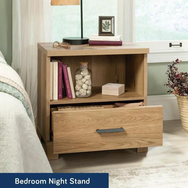 Alt view image 3 of 7 - Night Stand, Brown finish