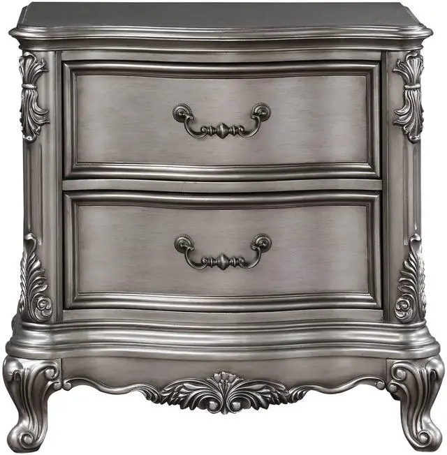 Main image of Ariadne Antique Platinum Finish NightStand