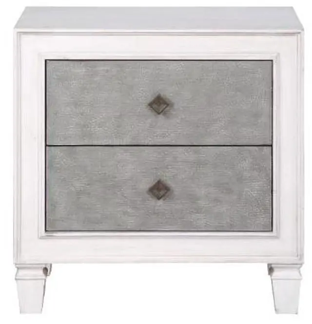 Alt view image 2 of 5 - Katia Rustic Gray & Weathered White Finish Night Stand