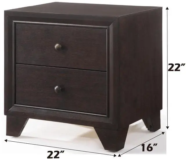 Alt view image 2 of 7 - Madison Espresso Finish Nightstand