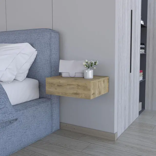 Main image of Vienna Floating Nightstand, Sleek Wall-Mounted Design with Spacious Drawer Storage