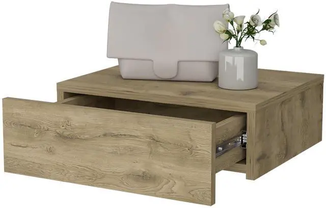 Alt view image 6 of 7 - Vienna Floating Nightstand, Sleek Wall-Mounted Design with Spacious Drawer Storage