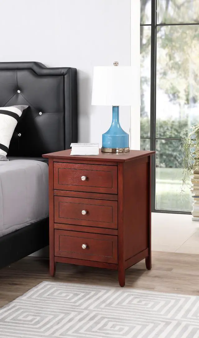 Alt view image 2 of 4 - Transitional Cherry Nightstand For Bedrooms