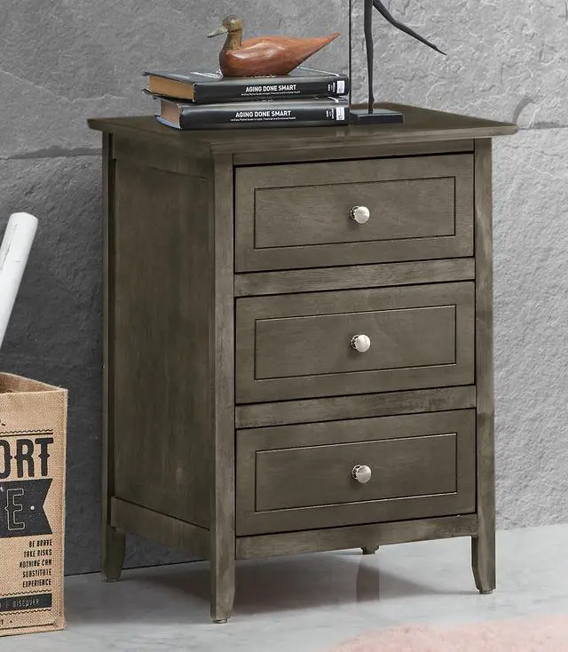 Main image of Sophisticated Gray Transitional Nightstand