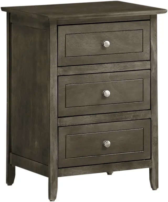 Alt view image 3 of 4 - Sophisticated Gray Transitional Nightstand