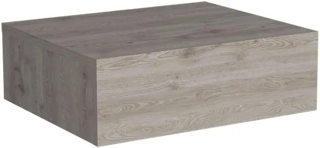 Alt view image 2 of 7 - Floating Nightstand 5"H, Modern Wall-Mounted Bedside Shelf with Drawer, Light Gray