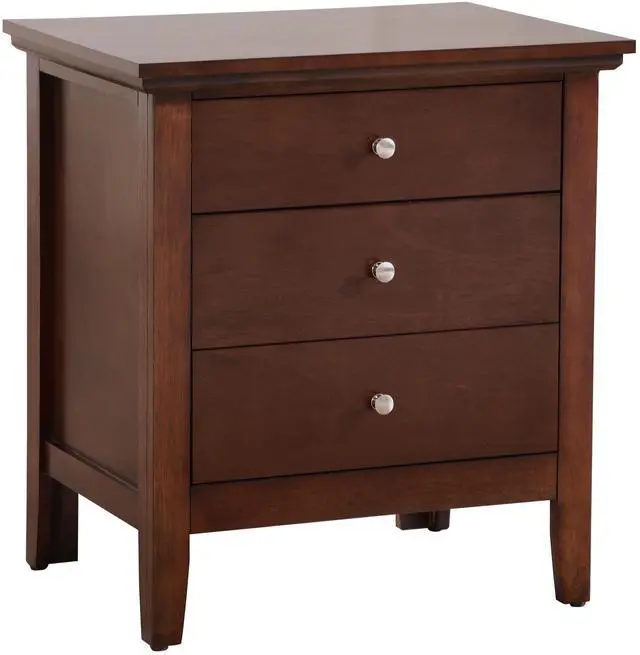 Alt view image 2 of 6 - Hammond G5425-N 3 Drawer Nightstand , Cappuccino