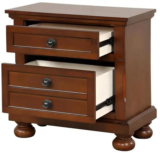 Alt view image 5 of 5 - Sleek Cherry Nightstand For Modern Spaces