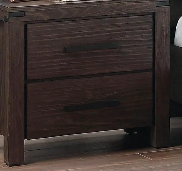 Alt view image 5 of 7 - Bedroom Furniture Simple Nightstand Drawers Bed Side Table Solidwood