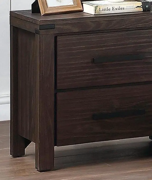 Alt view image 6 of 7 - Bedroom Furniture Simple Nightstand Drawers Bed Side Table Solidwood