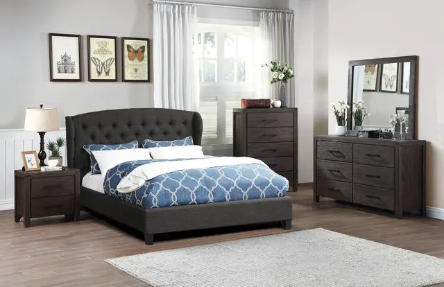 Alt view image 7 of 7 - Bedroom Furniture Simple Nightstand Drawers Bed Side Table Solidwood