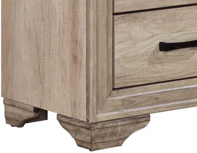 Alt view image 6 of 7 - Contemporary Bedroom Furniture 1pc Nightstand of Drawers Natural Finish Melamine Laminate Bed Side Table