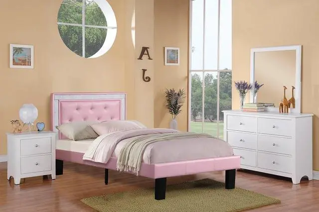 Alt view image 7 of 7 - Bedroom Bed Side Table 1x Nightstand White Color Wooden 2 Drawers Table Nightstands
