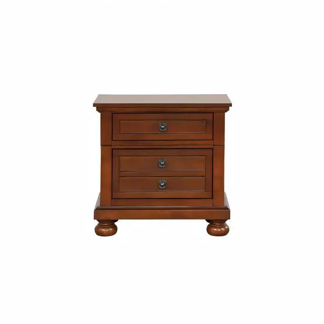 Alt view image 2 of 5 - Sleek Cherry Nightstand For Modern Spaces