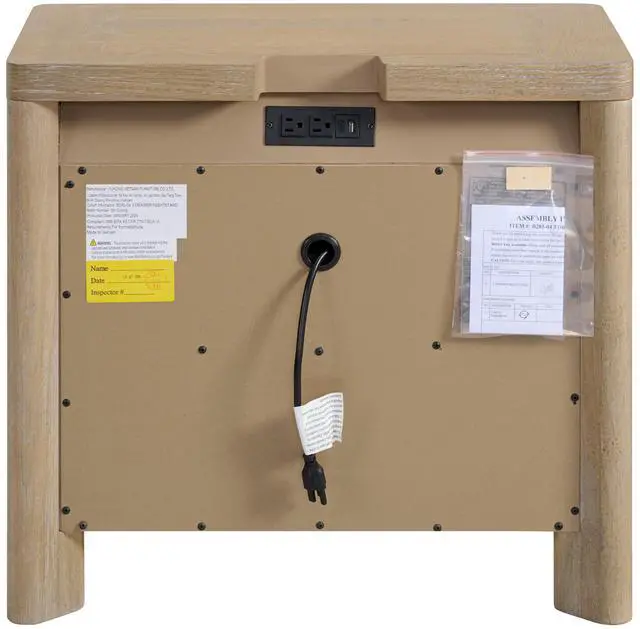 Alt view image 4 of 6 - Tan 3-Drawer Nightstand