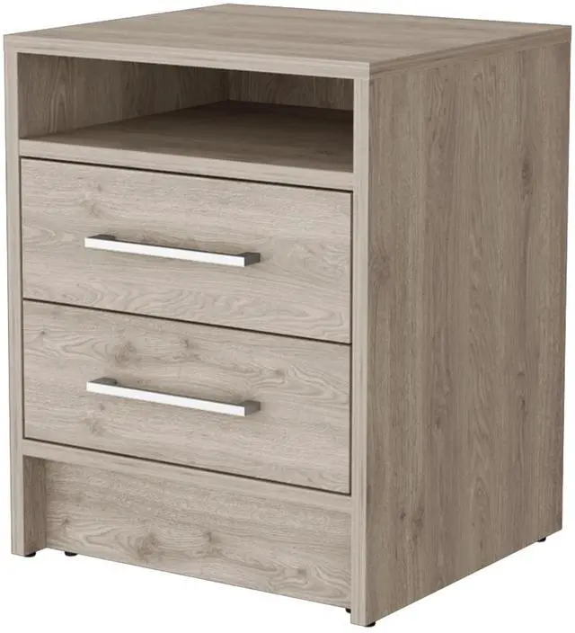 Alt view image 2 of 7 - Philadelphia Nightstand, Two Drawers, Concealed Shelf